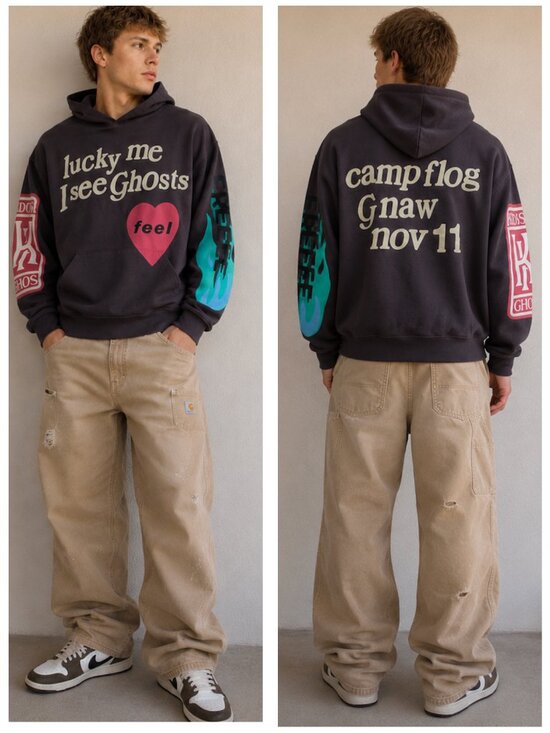 Other - Camp Flog Gnaw Sweatshirt Men XXL Lucky Me I See Ghosts Kid Cudi Nov 11 Kanye
